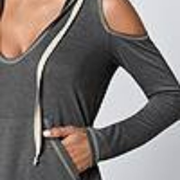 Venus Cold Shoulder Comfy Lounge Dress - Picture 4 of 5